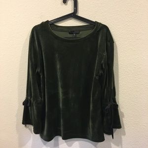 Sanctuary Tops - Sanctuary 'Tierney' tie sleeve velour top Sanctuary Tops - Sanctuary 'Tierney' tie sleeve velour top